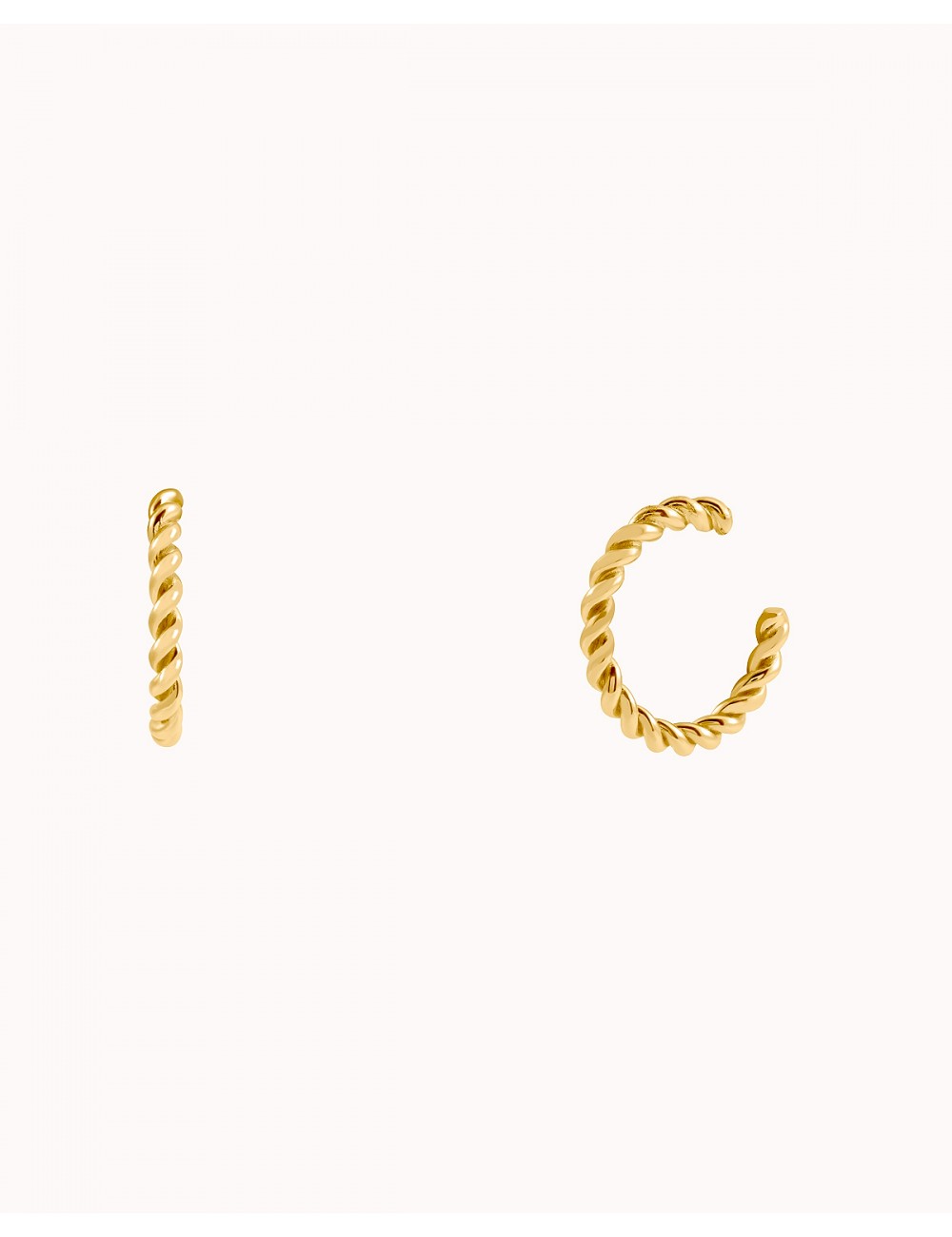 Pendientes conch ear cuff de una banda trenzados