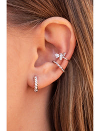 Pendientes conch ear cuff de una banda trenzados