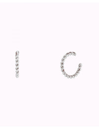 Pendientes conch ear cuff de una banda trenzados