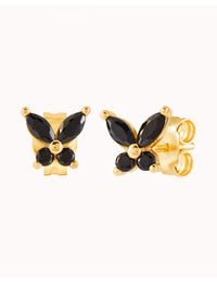 Marquise & Round CZ Butterfly Shaped Stud Earrings