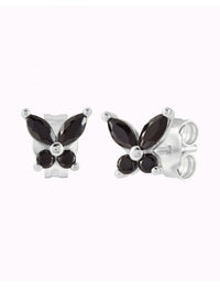 Marquise & Round CZ Butterfly Shaped Stud Earrings