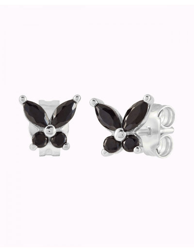 Boucles d'oreilles papillon avec zircons taille marquise et ronde