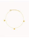 Chain Anklet Bracelet with Lucky Elephant Pendants