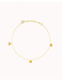 Chain Anklet Bracelet with Lucky Elephant Pendants