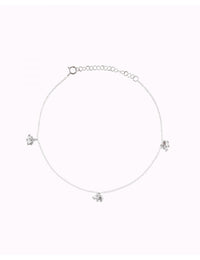 Chain Anklet Bracelet with Lucky Elephant Pendants