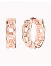Chain Shaped Huggie Hoop Earrings - Two sizes available