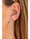 Chain Shaped Huggie Hoop Earrings - Two sizes available