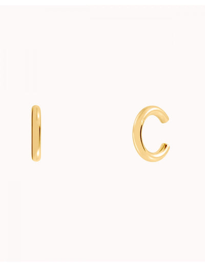 Klobige Conch-Ohrmanschetten-Ohrringe aus einem schlichten Silberband