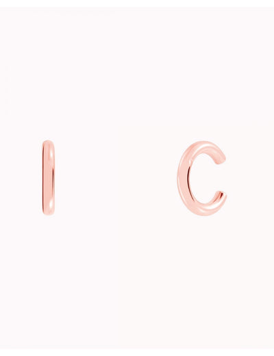 Klobige Conch-Ohrmanschetten-Ohrringe aus einem schlichten Silberband