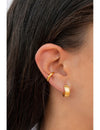 Chunky Single Band Smooth Silver Conch Ear Cuff Earrings