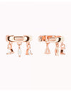 Triangle, Marquise & Pear Cut CZ Dangling Charms Chunky Conch Ear Cuff