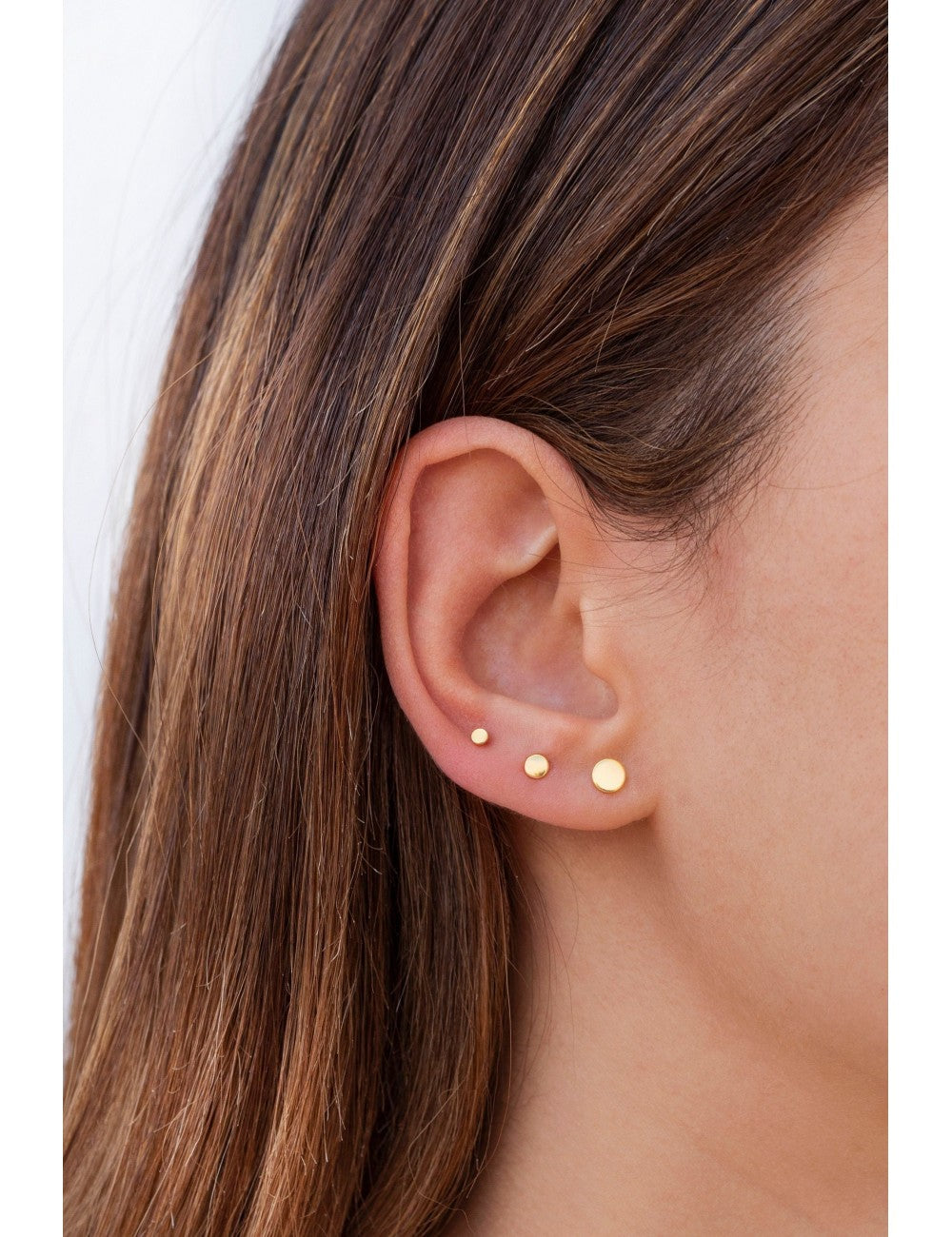 Circle Dot Stud Earrings - Three different diameters available