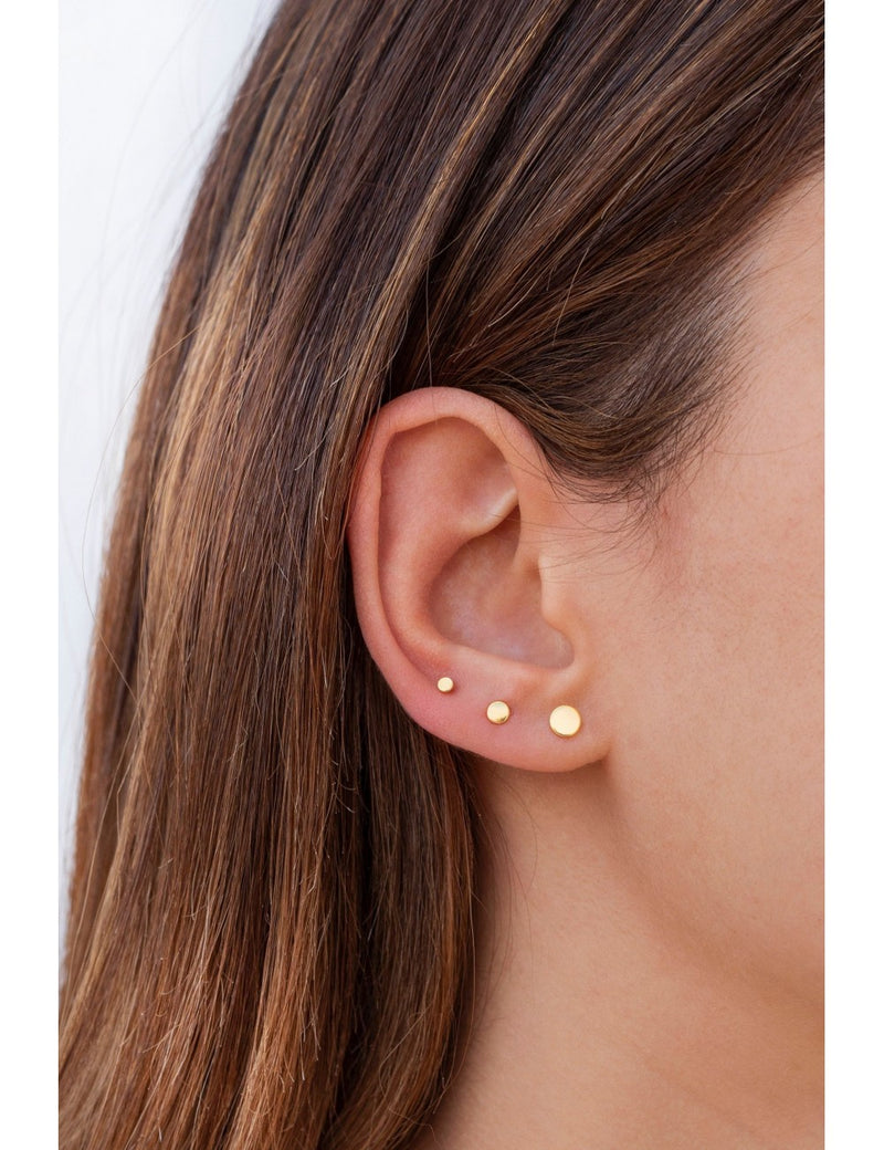 Circle Dot Stud Earrings - Three different diameters available