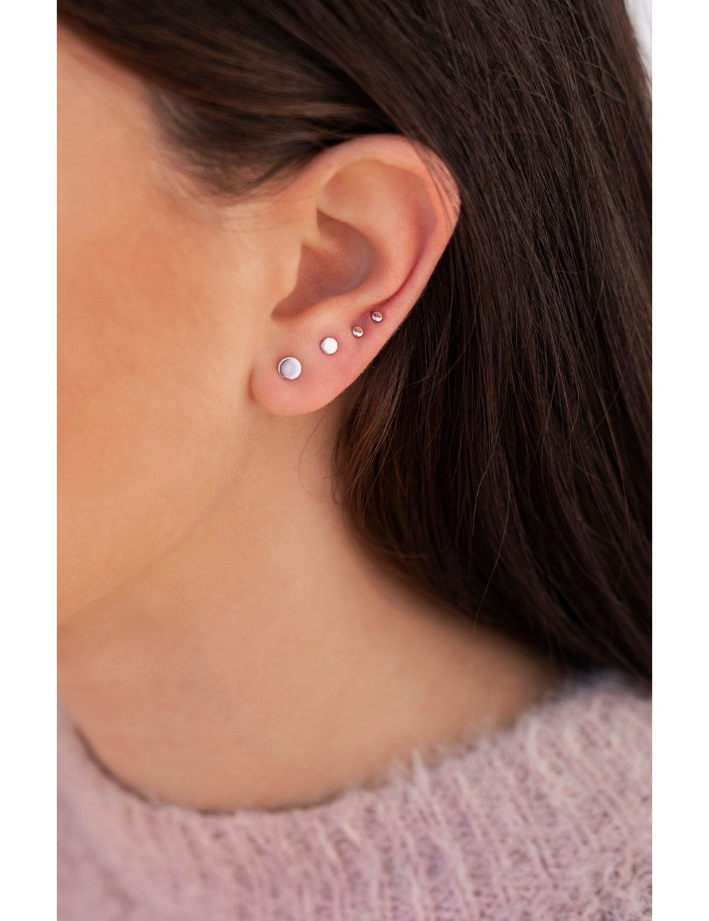 Circle Dot Stud Earrings - Three different diameters available