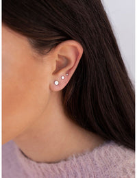 Circle Dot Stud Earrings - Three different diameters available