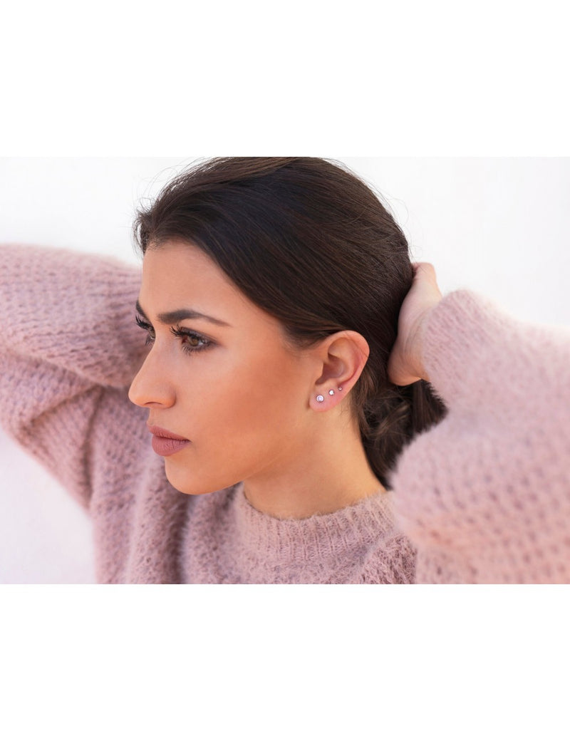 Circle Dot Stud Earrings - Three different diameters available