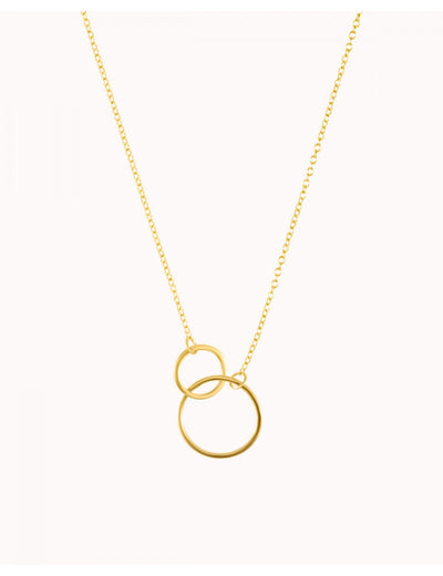 Halskette mit 2 Kreisen Anhänger