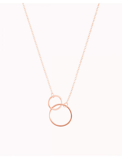 Halskette mit 2 Kreisen Anhänger