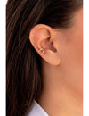Pendientes conch ear cuff de una banda de plata lisa