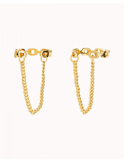 Conch Ear Cuff Ohrringe in Form einer Kette und einer hängenden Kette