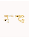Baguette & Pave CZ Conch Ear Cuff Earrings