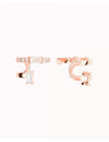 Baguette & Pave CZ Conch Ear Cuff Earrings