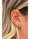 Baguette & Pave CZ Conch Ear Cuff Earrings