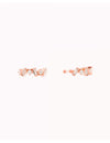 Dainty Baguette & Round CZ Conch Ear Cuff Earrings