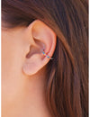 Rainbow Cz Conch Ear Cuff Earrings