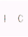 Rainbow Cz Conch Ear Cuff Earrings