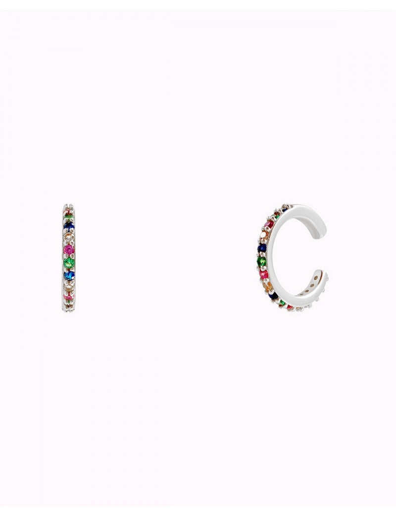 Rainbow Cz Conch Ear Cuff Earrings