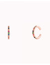 Rainbow Cz Conch Ear Cuff Earrings