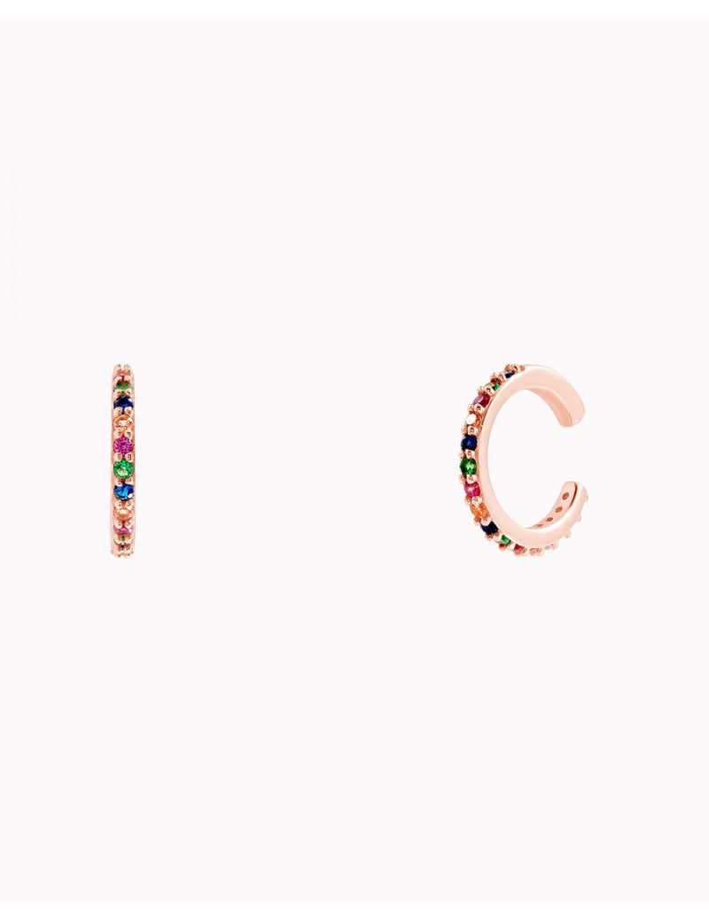 Rainbow Cz Conch Ear Cuff Earrings