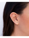 Crescent Moon Stud Earrings