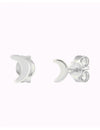 Crescent Moon Stud Earrings