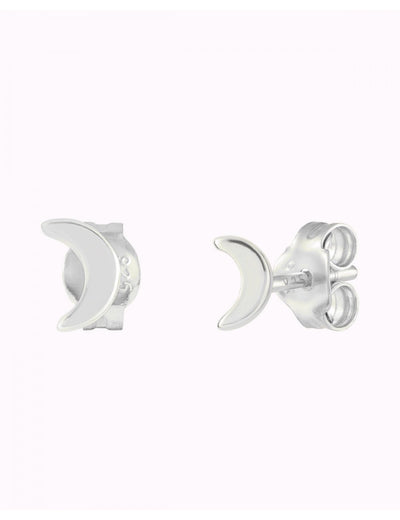 Pendientes stud en forma de luna - Tamaño mediano