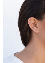 Crescent Moon Stud Earrings