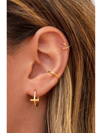 Criss Cross Cartilage Ear Cuff Earrings 