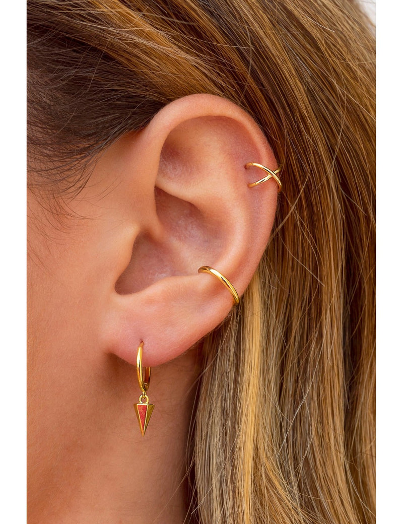 Criss Cross Cartilage Ear Cuff Earrings 