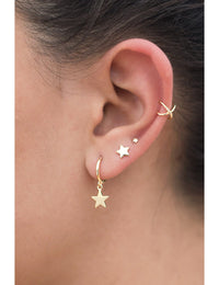 Criss Cross Cartilage Ear Cuff Earrings 