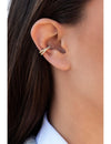Pave CZ Criss Cross Hinged Conch Ear Cuff Earrings