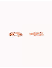 Pave CZ Criss Cross Hinged Conch Ear Cuff Earrings