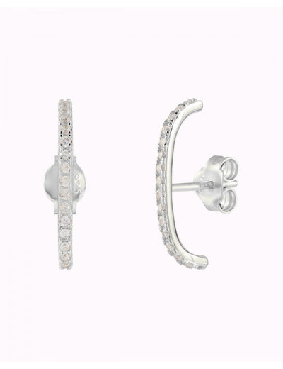 Ohrstecker Ohrläppchen Manschette mit Zirkonen