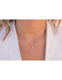 CZ Lightning Bolt & Star Pendant Necklace