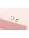 CZ Second Hole Huggie Hoop Earrings - Two Sizes Available