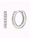 CZ Second Hole Huggie Hoop Earrings - Two Sizes Available