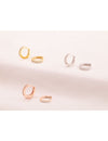 CZ Second Hole Huggie Hoop Earrings - Two Sizes Available