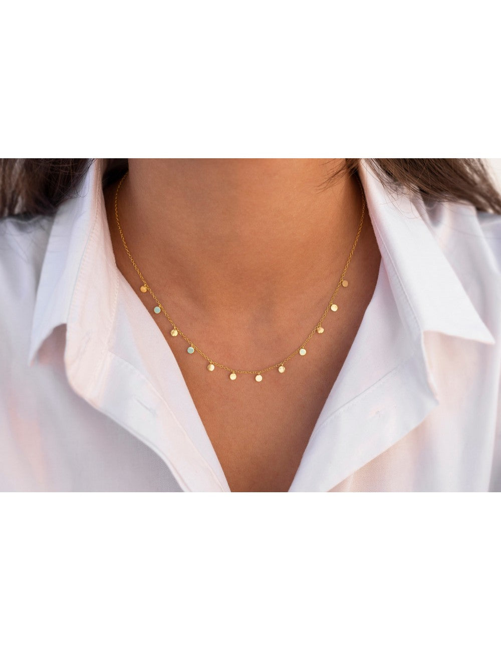 Dangling Small Coins Choker Necklace