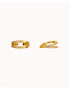 Pendientes conch ear cuff de doble banda con circonitas y sistema de bisagra