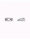 Pendientes conch ear cuff de doble banda con circonitas y sistema de bisagra